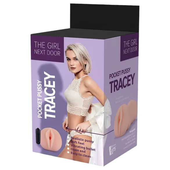 The Girl Next Door Tracey - umetna vagina z vibracijo - naravna barva