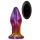 Glamour Glass - stožčasti, stekleni analni vibrator z radiem (barvni)