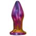 Glamour Glass - stožčasti, stekleni analni vibrator z radiem (barvni)