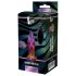 Glamour Glass - stožčasti, stekleni analni vibrator z radiem (barvni)
