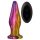 Glamour Glass - špičasti, radijski, stekleni analni vibrator (barvni)