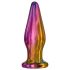 Glamour Glass - špičasti, radijski, stekleni analni vibrator (barvni)