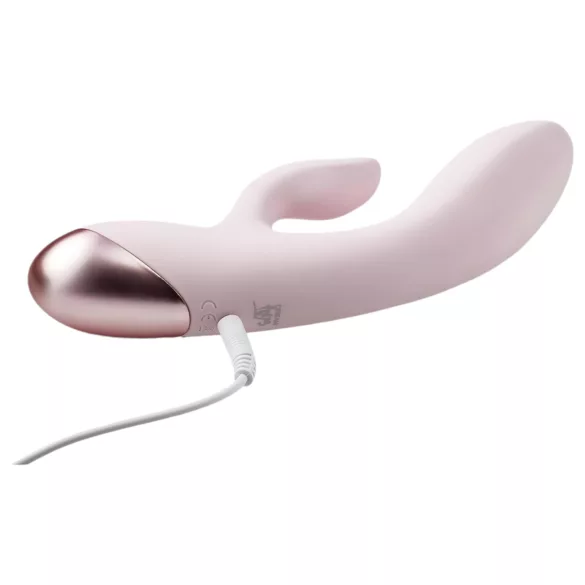 Vivre Coco - vibrator s stimulatorjem klitorisa - polnjenje USB - roza