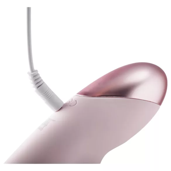 Vivre Coco - vibrator s stimulatorjem klitorisa - polnjenje USB - roza