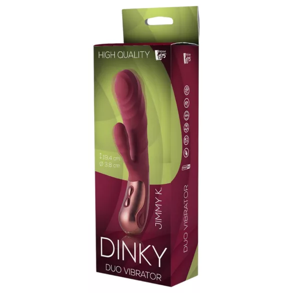Dinky Jimmy K. Duo - vibratorski stimulator klitorisa - polnjenje - rdeč