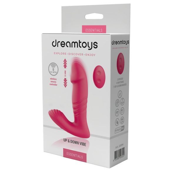 Dreamtoys - nosljiv vibrator na daljinsko upravljanje - roza
