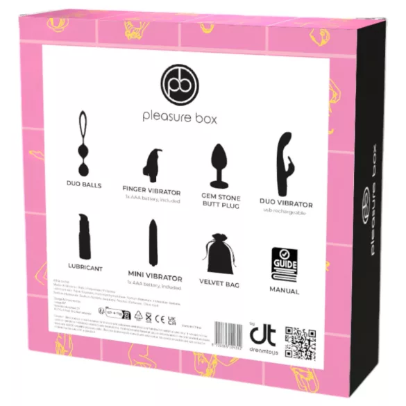 Pleasure Box Love to Play - vibrator set - 6 delni - roza vijolična