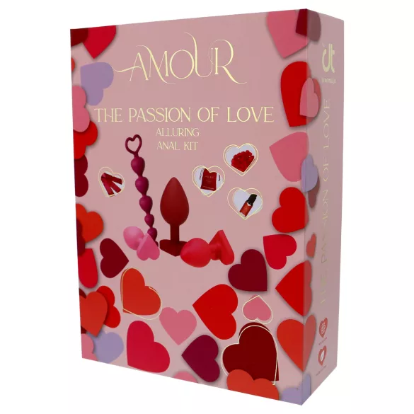 Dreamtoys Amour - darilni komplet za analni trening (rdeč)