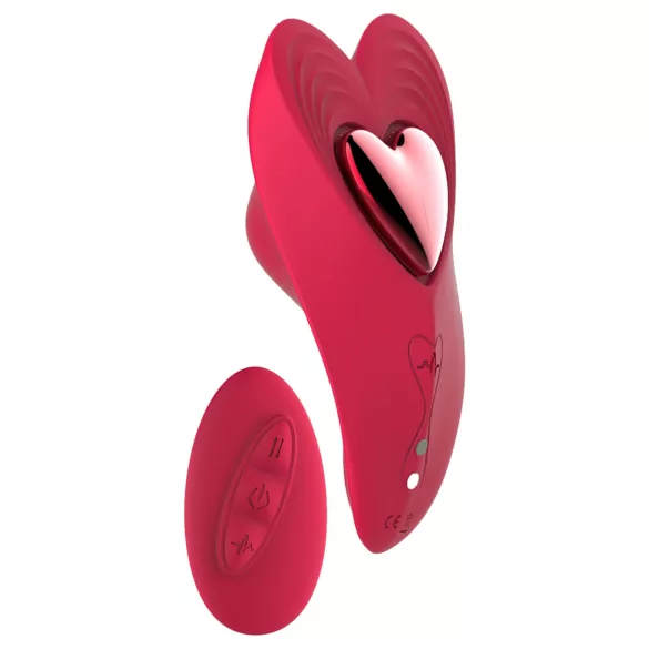 Dreamtoys Amour - nosljiv komplet vibracijskih hlačk (rdeč)