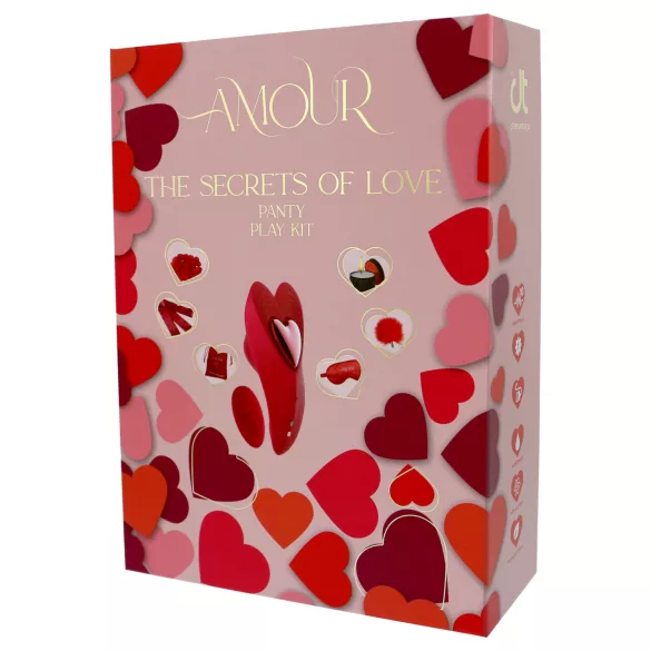 Dreamtoys Amour - nosljiv komplet vibracijskih hlačk (rdeč)