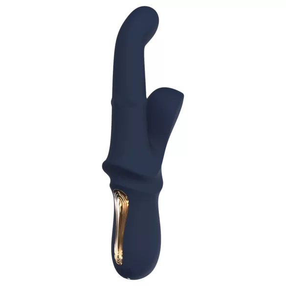 Goddess Iris - vibrator z biseri in s klitorisnim ročajem (moder)