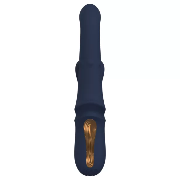 Goddess Iris - vibrator z biseri in s klitorisnim ročajem (moder)