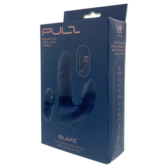 Dreamtoys Pulz - potisni analni vibrator z daljinskim upravljalnikom (moder)