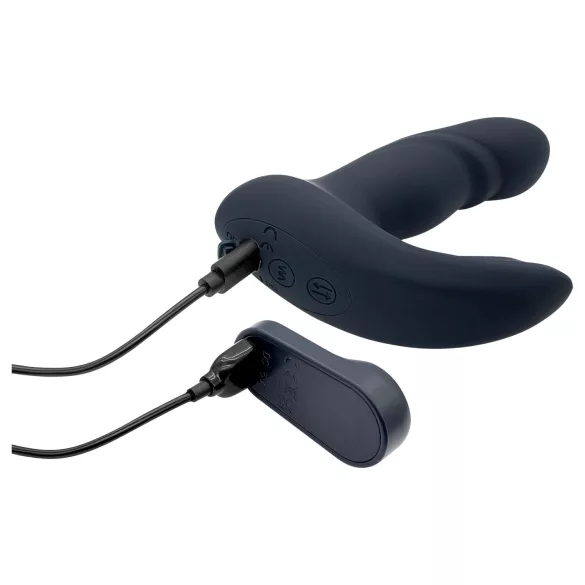 Dreamtoys Pulz - potisni analni vibrator z daljinskim upravljalnikom (moder)