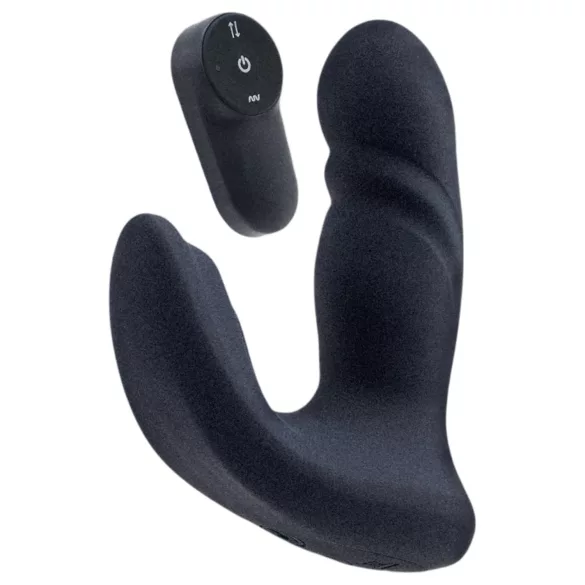 Dreamtoys Pulz - potisni analni vibrator z daljinskim upravljalnikom (moder)