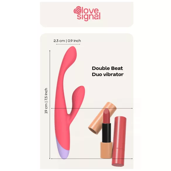 Dreamtoys Love Signal - vibrator za točko G in klitoris - rdeč