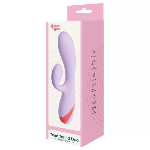 Dreamtoys Love Signal - vibrator s stimulatorjem klitorisa (vijoličen)