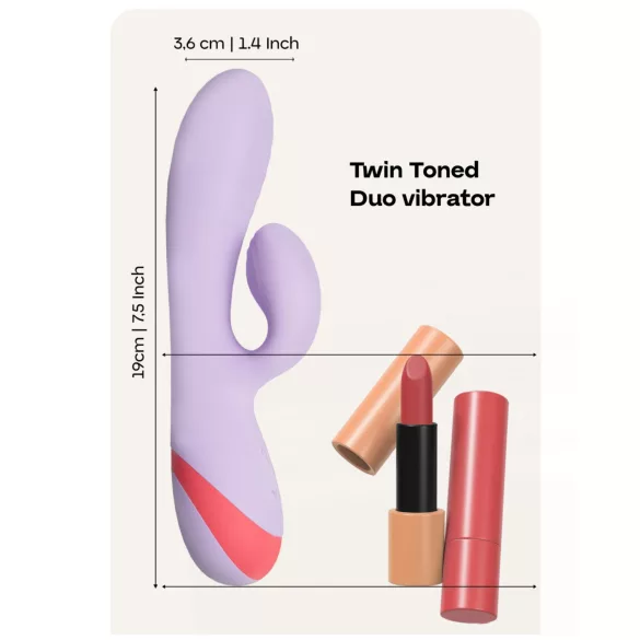Dreamtoys Love Signal - vibrator s stimulatorjem klitorisa (vijoličen)