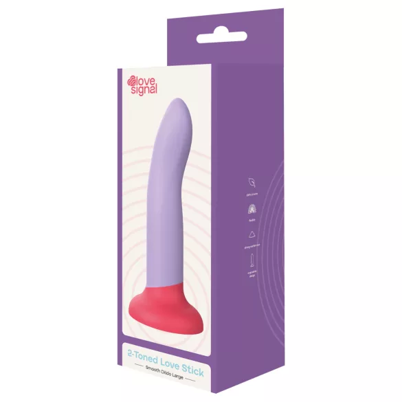 Dreamtoys Love Signal - dvobarvni silikonski dildo velik (vijoličen)