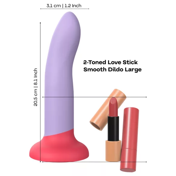 Dreamtoys Love Signal - dvobarvni silikonski dildo velik (vijoličen)