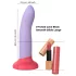 Dreamtoys Love Signal - dvobarvni silikonski dildo velik (vijoličen)