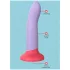 Dreamtoys Love Signal - dvobarvni silikonski dildo velik (vijoličen)