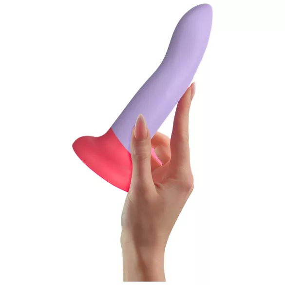 Dreamtoys Love Signal - dvobarvni silikonski dildo velik (vijoličen)