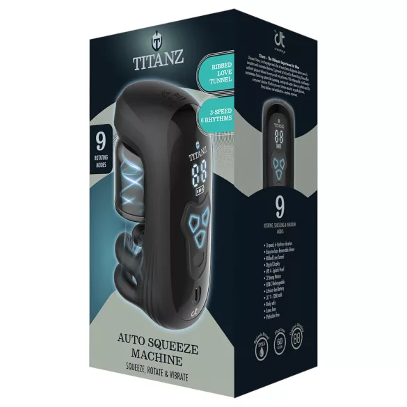 Titanz Auto Squeeze - avtomatski masturbator (črn)