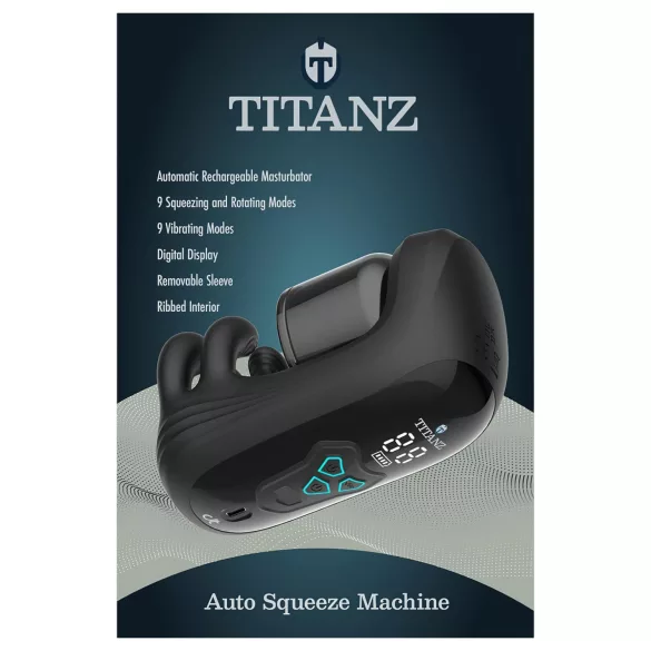 Titanz Auto Squeeze - avtomatski masturbator (črn)