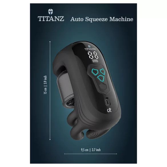 Titanz Auto Squeeze - avtomatski masturbator (črn)