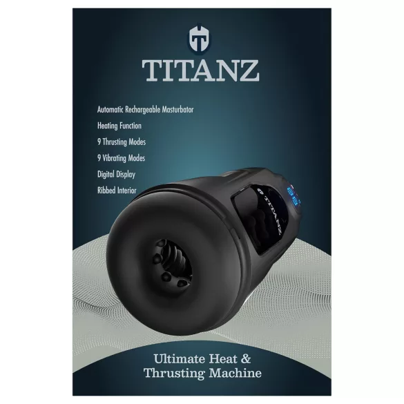 Titanz Ultimate Heat & Thrusting - avtomatski masturbator (črn)
