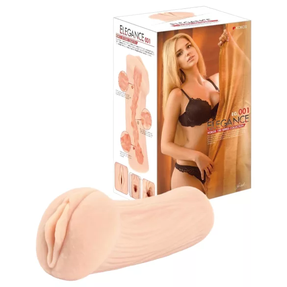 Kokos Elegance 01 - masturbator umetna vagina realistična - naravna barva