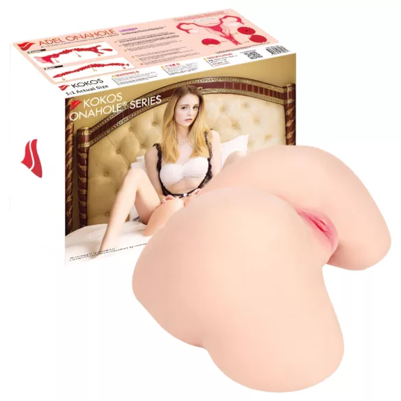 Kokos Adel Real Hips - realistični torzo masturbator (naravna barva)