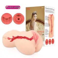   Kokos Onahole 001 XL - realistična umetna vagina masturbator (barva kože)