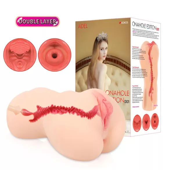Kokos Onahole 001 XL - realistična umetna vagina masturbator (barva kože)