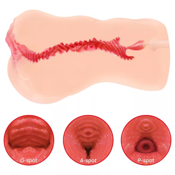 Kokos Onahole 001 XL - realistična umetna vagina masturbator (barva kože)