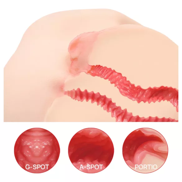 Kokos Vanilla 004 - realističen torzo masturbator (barva kože)