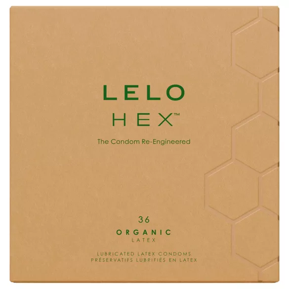 LELO Hex Organic - kondomi za moč - organski lateks - 36 kos