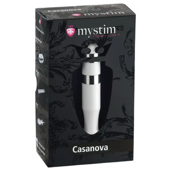 mystim Casanova - elektro dildo - bela