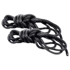 S&M - svilnata bondage vrv seta - črna - 2-delni set