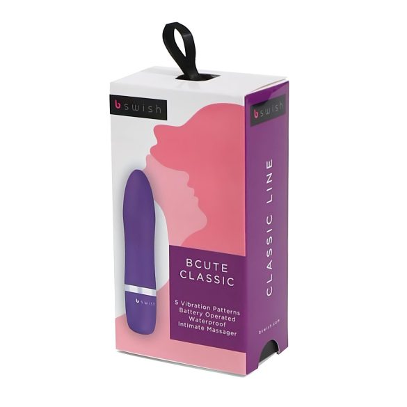 B SWISH Bcute Classic - vodoodporni vijolični vibrator-šminka