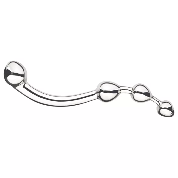 Njoy Fun Wand - kovinski dildo za analno in G-točko - srebrna