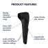 Satisfyer Men Wand - akumulatorski, vodoodporni glavnični vibrator (črn)