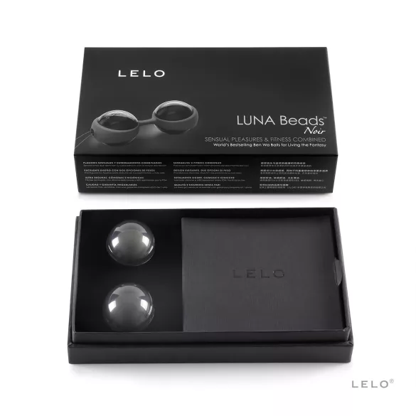 LELO Luna Noir - gejša kroglica - nastavljiva teža - črna