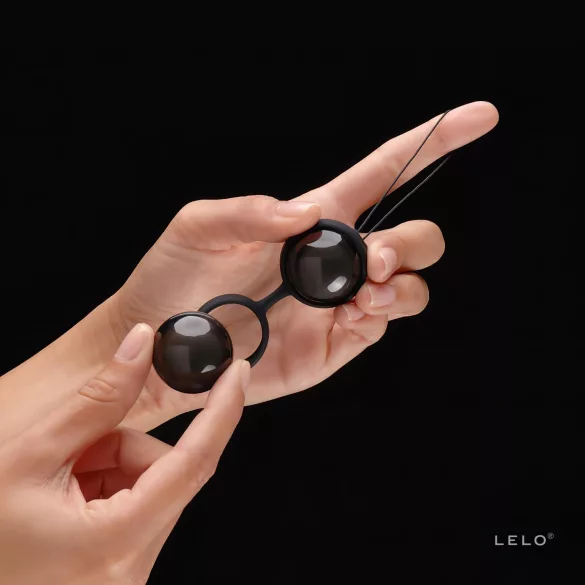 LELO Luna Noir - gejša kroglica - nastavljiva teža - črna