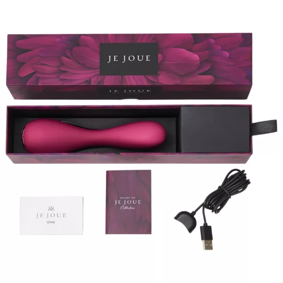 Je Joue Uma - vibrator za G-točko - polnjenje, vodoodporen, roza
