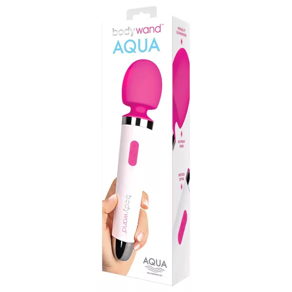 Bodywand Aqua Wand - vodoodporni masažni vibrator - belo-roza