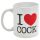 I Love Cock - črna skodelica