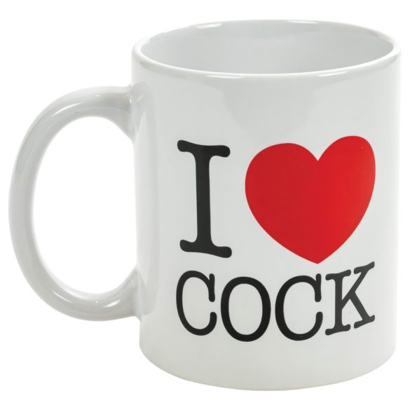 I Love Cock - črna skodelica
