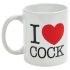 I Love Cock - črna skodelica